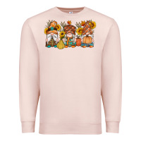 Pale Pink fall gnomes pumpkin sunflowers Premium Sweatshirt - Artiststas
