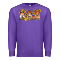 Purple fall gnomes pumpkin sunflowers Premium Sweatshirt - Artiststas