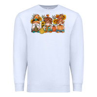 White fall gnomes pumpkin sunflowers Premium Sweatshirt - Artiststas