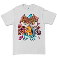 Dove Grey Afro woman nail boss Premium Tee - RanaPortraitStore