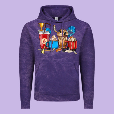 Hockey Coffee Cups Vintage Hoodie Designed By Howdyjamesfarm