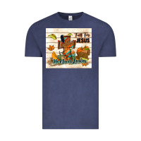 Vintage Denim fall for jesus he never leaves Vintage Tee - TumblerDesignByShophia