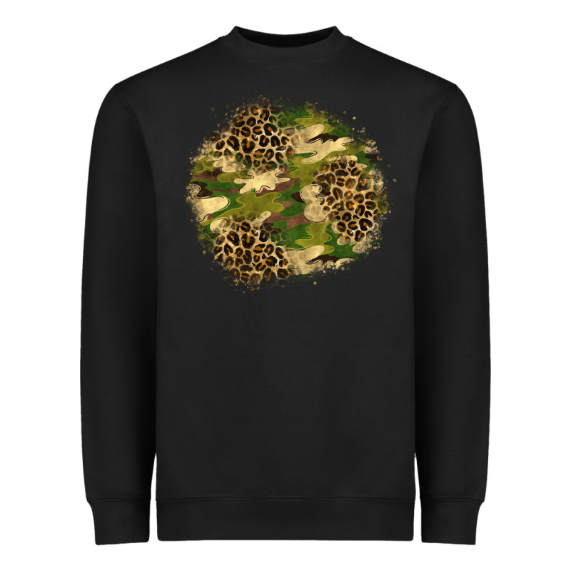 Camouflage And Leopard Patch  2 Heavyweight Sweatshirt by BundleAndBundleShop | Teevron