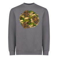 Storm camouflage and leopard patch  2 Heavyweight Sweatshirt - BundleAndBundleShop