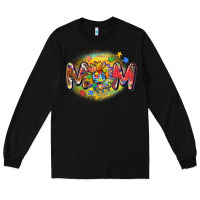Black autism mom Long Sleeve Tee - CowGirlArtShop