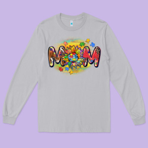 Autism Mom Long Sleeve Tee Designed By Cowgirlartshop