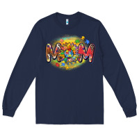 Navy autism mom Long Sleeve Tee - CowGirlArtShop