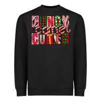 Black Candy Cane Cutie Heavyweight Sweatshirt - FaDigitalArtStudio