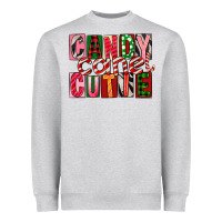 Heather Grey Candy Cane Cutie Heavyweight Sweatshirt - FaDigitalArtStudio