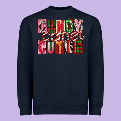 Candy Cane Cutie Heavyweight Sweatshirt Designed By Fadigitalartstudio