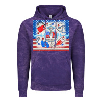Cloud Purple American memorial day rn registered nurse Vintage Hoodie - TumblerDesignByShophia
