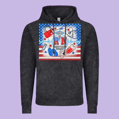 American Memorial Day Rn Registered Nurse Vintage Hoodie Designed By Tumblerdesignbyshophia