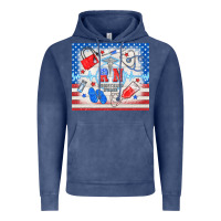 Vintage Denim American memorial day rn registered nurse Vintage Hoodie - TumblerDesignByShophia