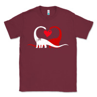 Burgundy funny hearts love dinosaur valentine s day gift boys girls Classic Tee - minhPixels