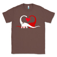Chestnut funny hearts love dinosaur valentine s day gift boys girls Classic Tee - minhPixels