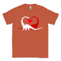 Copper funny hearts love dinosaur valentine s day gift boys girls Classic Tee - minhPixels