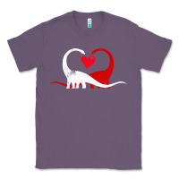 Lavender funny hearts love dinosaur valentine s day gift boys girls Classic Tee - minhPixels