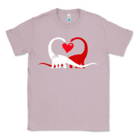 Lilac funny hearts love dinosaur valentine s day gift boys girls Classic Tee - minhPixels