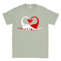Matcha funny hearts love dinosaur valentine s day gift boys girls Classic Tee - minhPixels
