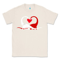 Natural funny hearts love dinosaur valentine s day gift boys girls Classic Tee - minhPixels