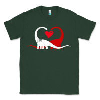 Sports Green funny hearts love dinosaur valentine s day gift boys girls Classic Tee - minhPixels