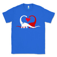 True Royal funny hearts love dinosaur valentine s day gift boys girls Classic Tee - minhPixels