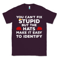 Plum You Can'T Fix Stupid But The Hats Make It Easy To Identify Classic Tee - minhPixels