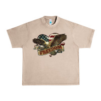 French Oak Freedom America Eagle 4th of july Urban Heavy Tee - HowdyJamesFarm