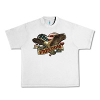 Lunar Rock Freedom America Eagle 4th of july Urban Heavy Tee - HowdyJamesFarm