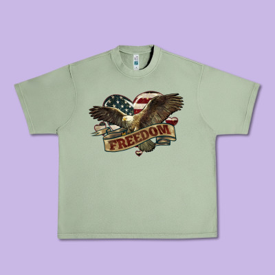 Freedom America Eagle 4th Of July Urban Heavy Tee Designed By Howdyjamesfarm