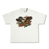 Pistachio Freedom America Eagle 4th of july Urban Heavy Tee - HowdyJamesFarm