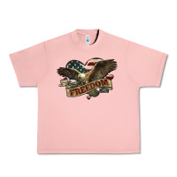 Salmon Freedom America Eagle 4th of july Urban Heavy Tee - HowdyJamesFarm