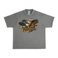 Tornado Freedom America Eagle 4th of july Urban Heavy Tee - HowdyJamesFarm