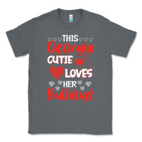 Charcoal Heather this georgia cutie loves her bulldogs fun football Classic Tee - minhPixels