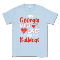 Dusty Blue this georgia cutie loves her bulldogs fun football Classic Tee - minhPixels