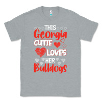Heather Grey this georgia cutie loves her bulldogs fun football Classic Tee - minhPixels