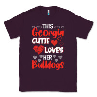 Plum this georgia cutie loves her bulldogs fun football Classic Tee - minhPixels