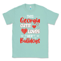 Seafoam this georgia cutie loves her bulldogs fun football Classic Tee - minhPixels