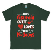 Sports Green this georgia cutie loves her bulldogs fun football Classic Tee - minhPixels