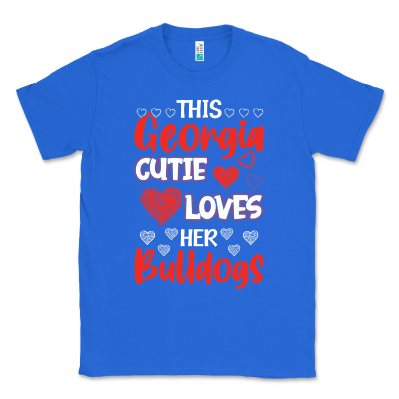 This Georgia Cutie Loves Her Bulldogs Fun Football Classic Tee by minhPixels | Teevron