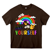 Chocolate Brown bee yourself Heavy Core Tee - LillyAllenDesigns