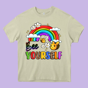 Bee Yourself Heavy Core Tee Designed By Lillyallendesigns