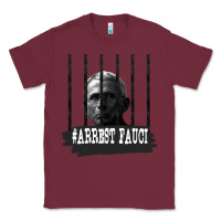 Burgundy Arrest Fauci Essential Classic Tee - minhPixels