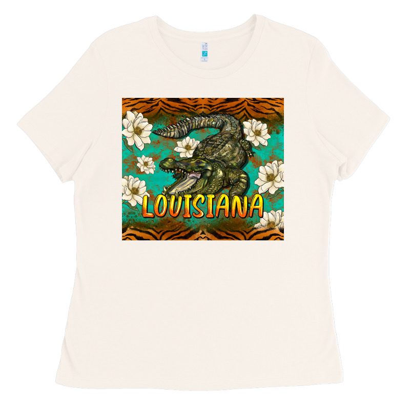 Louisiana Alligator Tumbler Ladies Tee by BarkalooDesign | Teevron