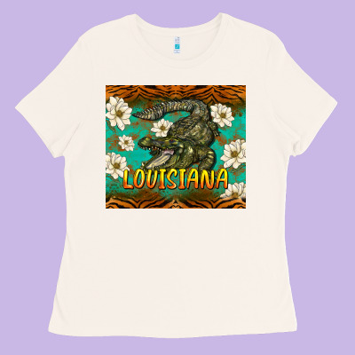 Louisiana Alligator Tumbler Ladies Tee Designed By Barkaloodesign