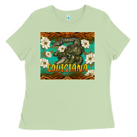 Matcha louisiana alligator tumbler Ladies Tee - BarkalooDesign