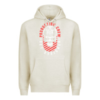 Oatmeal Heather Production Crew Set Designer Movie Film Halloween Skull Premium Hoodie - minhPixels
