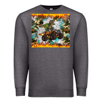 Charcoal Heather monster truck dinosaur t rex tumbler Premium Sweatshirt - Artiststas