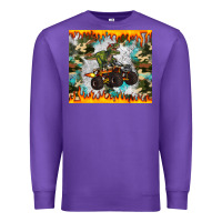 Purple monster truck dinosaur t rex tumbler Premium Sweatshirt - Artiststas