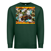 Sports Green monster truck dinosaur t rex tumbler Premium Sweatshirt - Artiststas
